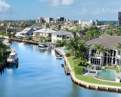 Inside a Palm Beach County Estate with Resort Amenities and Sunset Views